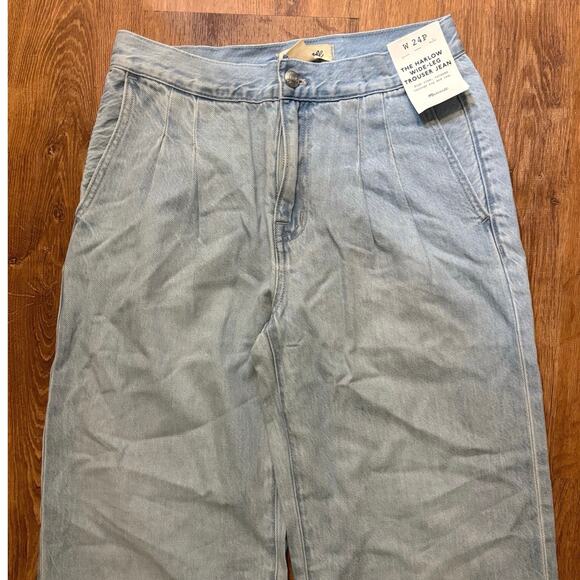 NWT Madewell The Petite Harlow Wide-Leg Denim Trouser in Noll Wash Size 24 - Picture 5 of 9